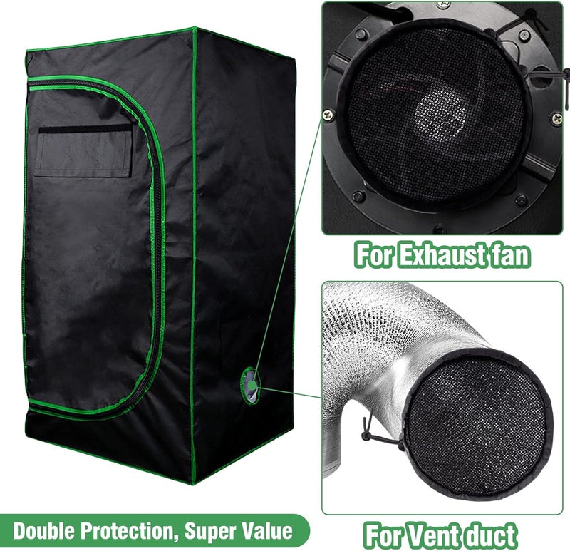 Big Gun 2 Pcs Grow Tents Vent Cover - 8" Dustproof Duct Filter Vent Covers with Elastic Band and Fixed Buckle for Plant Grow Tent Accessories - Image 2